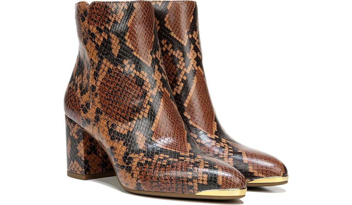 franco sarto snakeskin booties