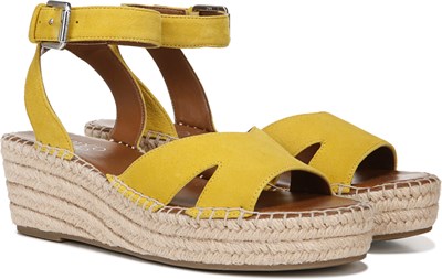 franco sarto coastal espadrille wedge sandal yellow