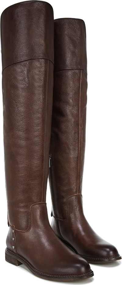 flat wide calf knee high boots