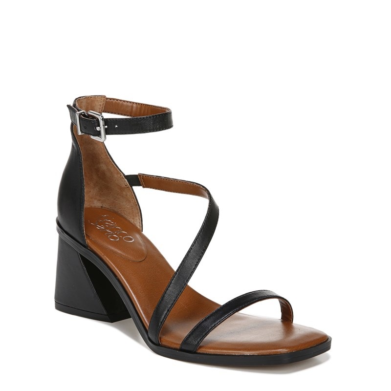 franco sarto black strappy sandals