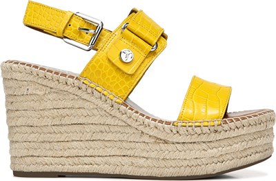 franco sarto yellow wedge