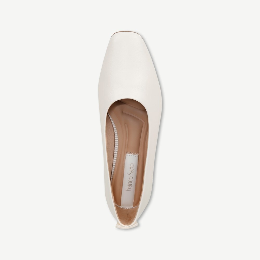 Franco Sarto White Leather store Flats