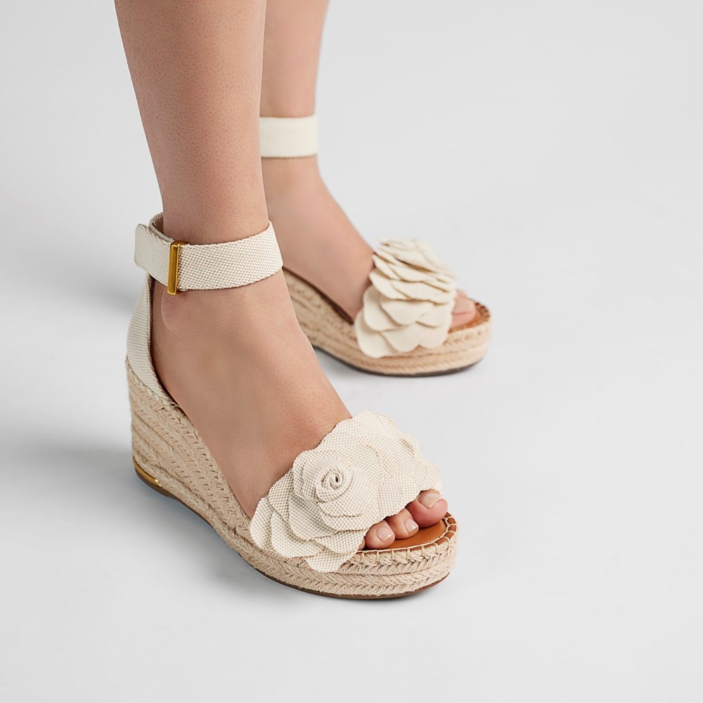 Franco Clemens Flower Espadrille Wedge Sandal