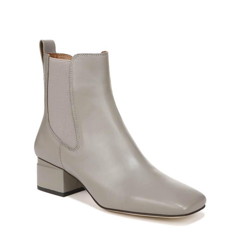 Buy Novo Grey Regular Fit Dekota Mid Heel Point Ruched Ankle Boots