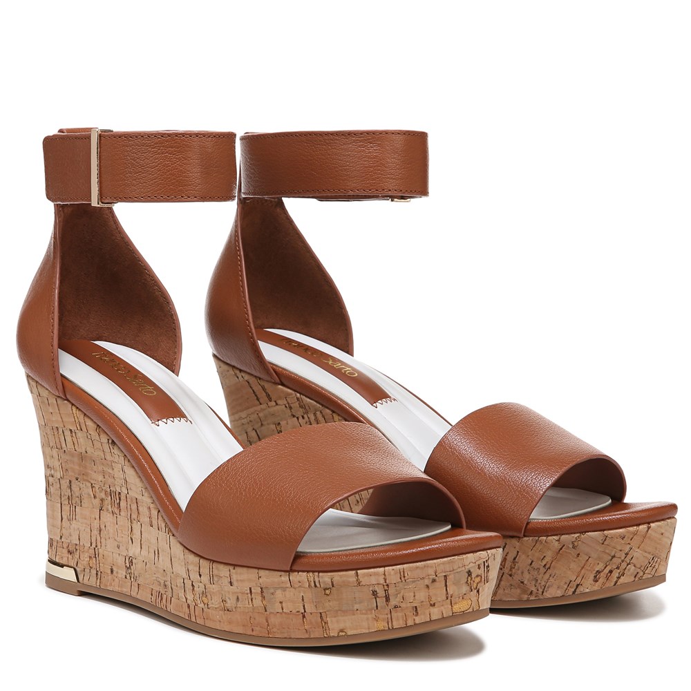 Franco sarto cork 2025 wedge sandals