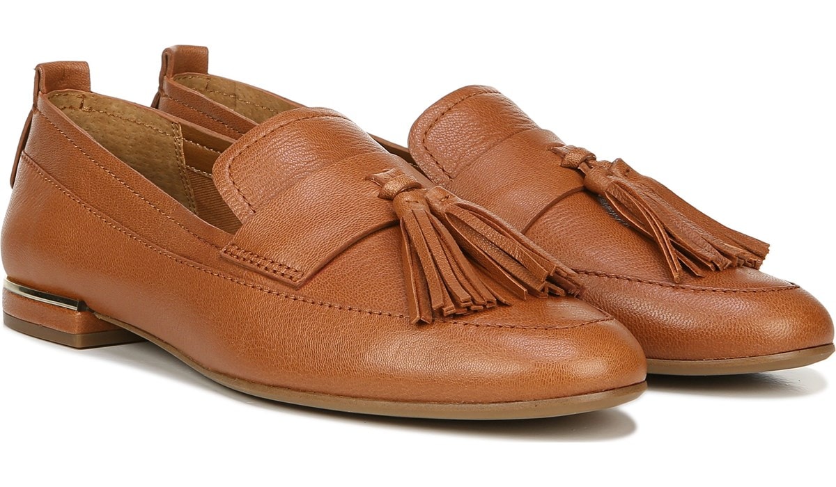 cognac leather loafers